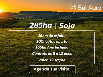 SOJA 100/ha ABERTO 165/ha FECHADO